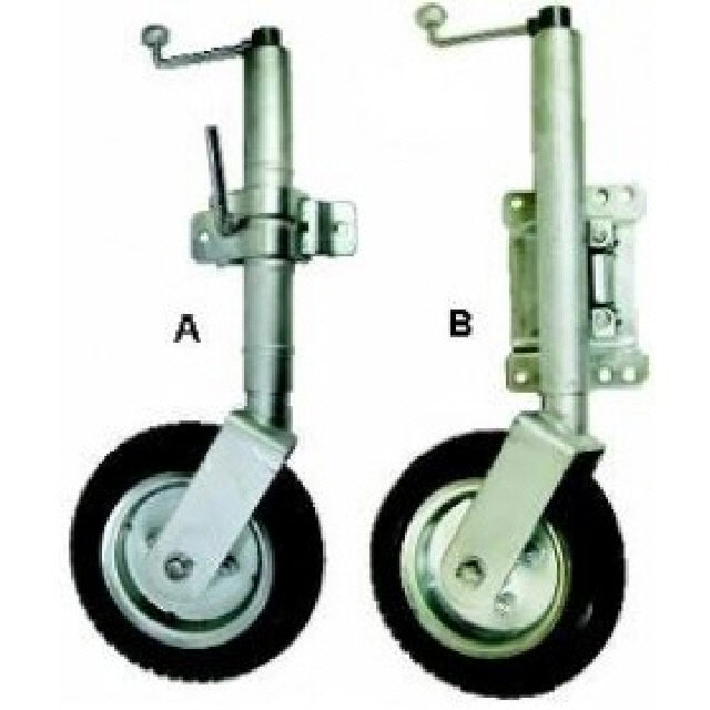 Jockey wheel heavy duty solid wheel swivel mount (215191)