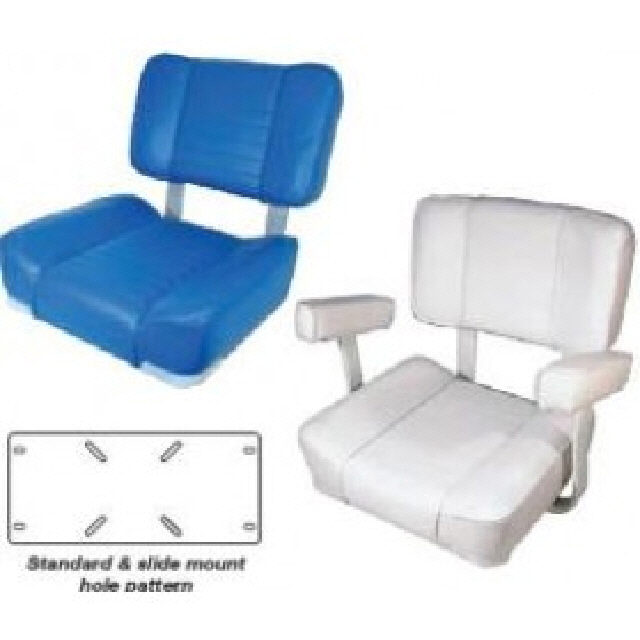 Seat Deluxe Upholstered Blue No Arms (181488)