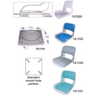 Quick Disconnect Swivel Seat and Base - Blue Pads (181022)