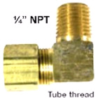 Elbow Fitting 1/4" NPT to 3/8" Tube (293615)