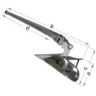 Plough Anchor Cast Stainless Steel 15kg (146190)