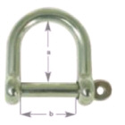 Shackle Dee Wide G316 Stainless Steel 12mm (161050)