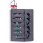 BEP 6 Switch Waterproof Panel with Fuses - Grey (113262)