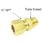 Connector Fitting 1/4" NPT to 3/8" tube thread (293614)