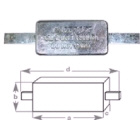 Anode Block With Strap 100x75x28mm (191024)